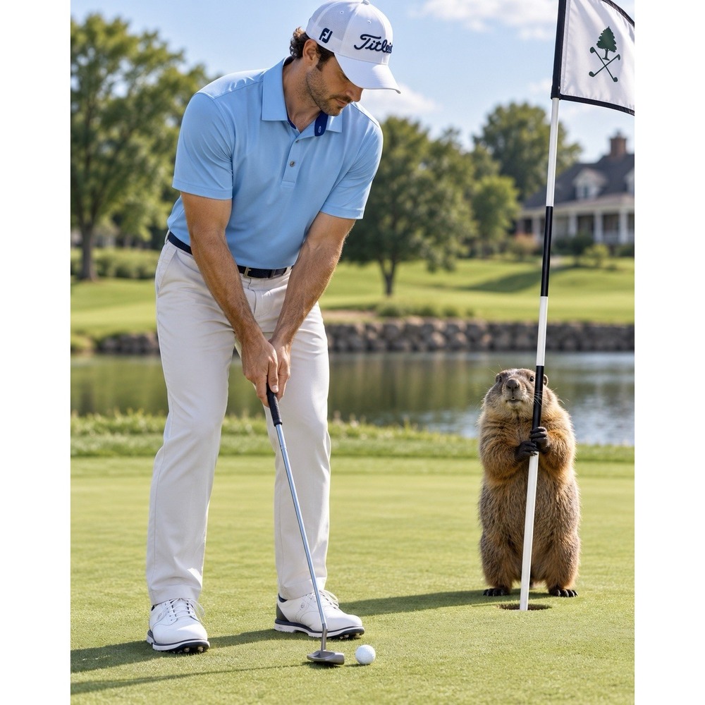 Greyson Golf Polo Performance Shirt Mens XL BLUE   Wolf Logo